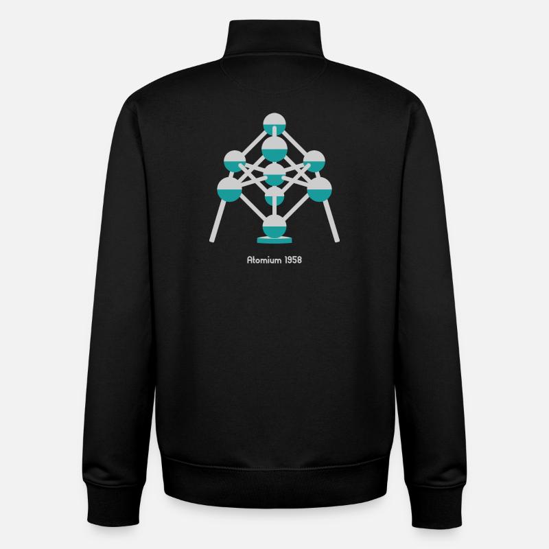 Atomium 1958 - Unisex Organic Zip Sweatshirt von Stanley/Stella - Schwarz