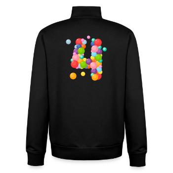 4 years, 4 years, I am 4 years old, birthday 4 years - Unisex Organic Zip Sweatshirt by Stanley/Stella - black - Back - AI Model Male 185 light (185cm)