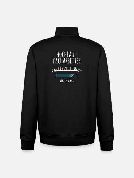 Hochbaufacharbeiter Ausbildung Beruf Geschenk - Unisex Organic Zip Sweatshirt von Stanley/Stella - Schwarz