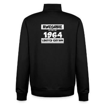 1964 - Jahrgang 1964 - Fantastisch seit 1964 - Unisex Organic Zip Sweatshirt von Stanley/Stella - Schwarz - Hinten - AI Model Male 185 light (185cm)