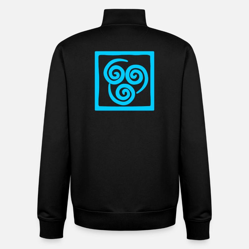 Symbol des Windes im Quadrat - Unisex Organic Zip Sweatshirt von Stanley/Stella - Schwarz
