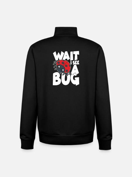 Wait i see a bug - Unisex Organic Zip Sweatshirt von Stanley/Stella - Schwarz