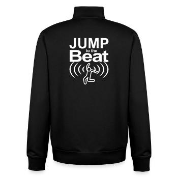 Jump to the Beat - Unisex Organic Zip Sweatshirt by Stanley/Stella - black - Back - AI Model Male 185 light (185cm)