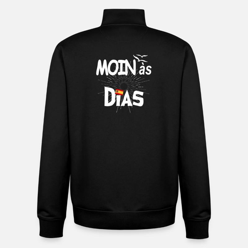MOINas Dias - Unisex Organic Zip Sweatshirt von Stanley/Stella - Schwarz
