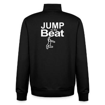 Jump to the Beat - Unisex Organic Zip Sweatshirt by Stanley/Stella - black - Back - AI Model Male 185 light (185cm)