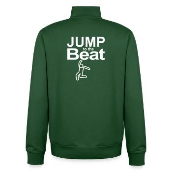 Jump to the Beat - Unisex Organic Zip Sweatshirt by Stanley/Stella - bottle green - Back - AI Model Male 185 dark (185cm)
