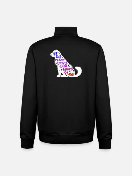 Dog Pets Statement Animal préféré - Sweat zippé unisexe en coton bio Stanley/Stella - noir