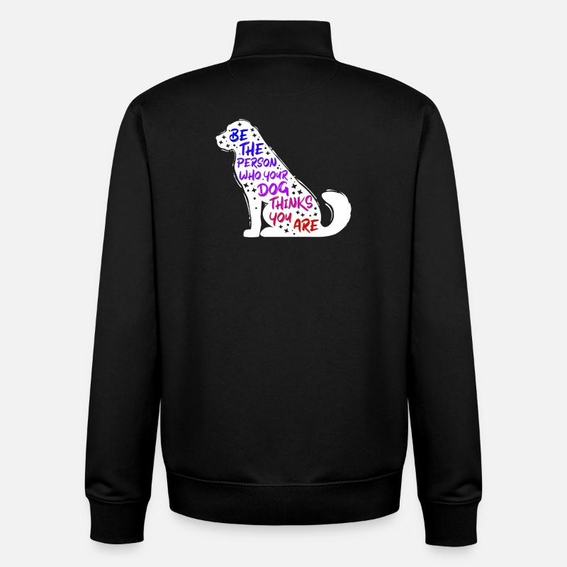 Dog Pets Statement Animal préféré - Sweat zippé unisexe en coton bio Stanley/Stella - noir