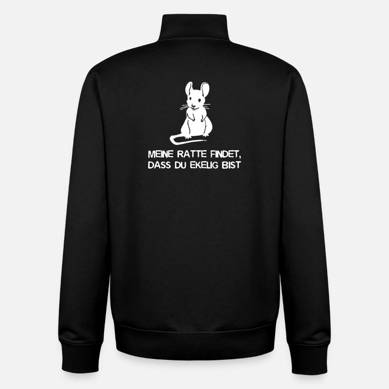 Schoßtier Ratte Statement Haustiere Heimtier - Unisex Organic Zip Sweatshirt von Stanley/Stella - Schwarz