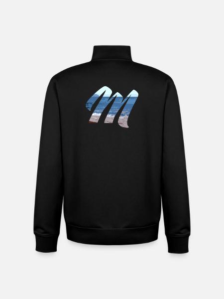 Sea Waves Art Design - Unisex Organic Zip Sweatshirt by Stanley/Stella - black