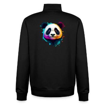 Panda - Unisex Organic Zip Sweatshirt by Stanley/Stella - black - Back - AI Model Male 185 light (185cm)