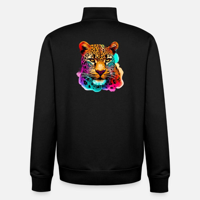 Leopard - Unisex Organic Zip Sweatshirt von Stanley/Stella - Schwarz