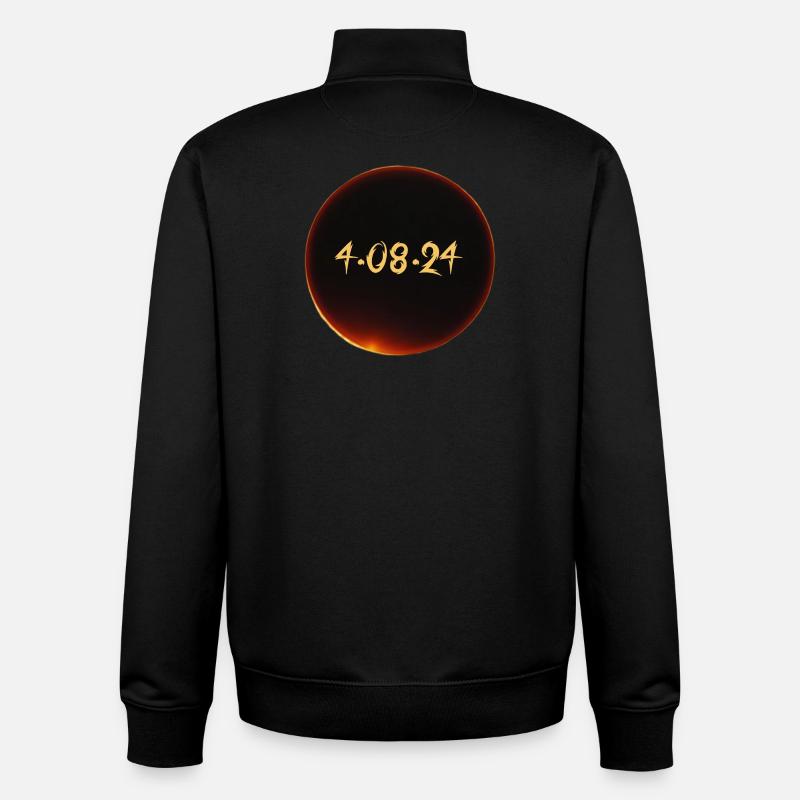 Sonnenfinsternis 2024 - Unisex Organic Zip Sweatshirt von Stanley/Stella - Schwarz