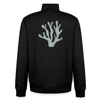 Silhouette corail azur - Sweat zippé unisexe en coton bio Stanley/Stella - noir - Dos - AI Model Male 185 light (185cm)