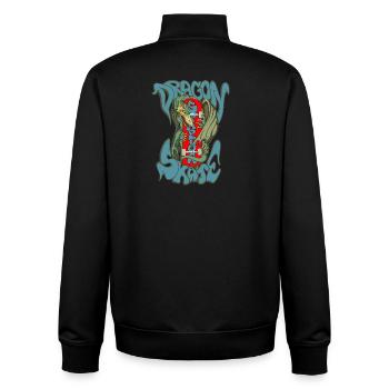 Raie dragon - Sweat zippé unisexe en coton bio Stanley/Stella - noir - Dos - AI Model Male 185 light (185cm)