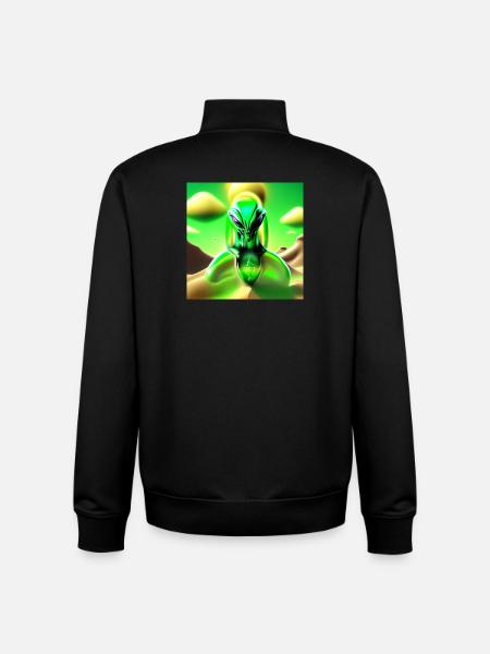 Neonalien im Sandtraum - Unisex Organic Zip Sweatshirt von Stanley/Stella - Schwarz
