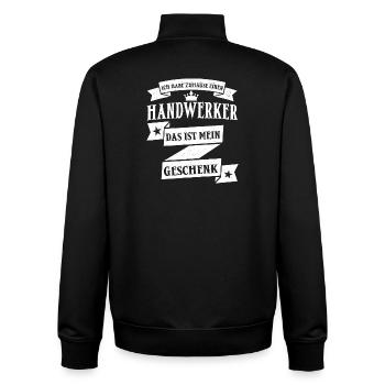 Lustiger Handwerker Handwerk Beruf Spruch - Unisex Organic Zip Sweatshirt von Stanley/Stella - Schwarz - Hinten - AI Model Male 185 light (185cm)
