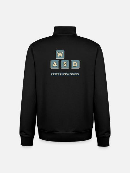 WASD - immer in Bewegung - Unisex Organic Zip Sweatshirt von Stanley/Stella - Schwarz