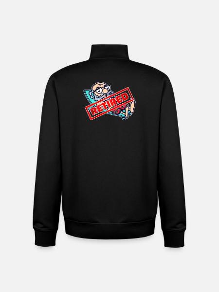 Retraite des aînés Dire retraite - Sweat zippé unisexe en coton bio Stanley/Stella - noir