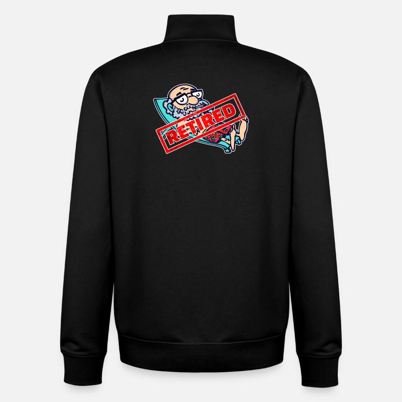 Retraite des aînés Dire retraite - Sweat zippé unisexe en coton bio Stanley/Stella - noir