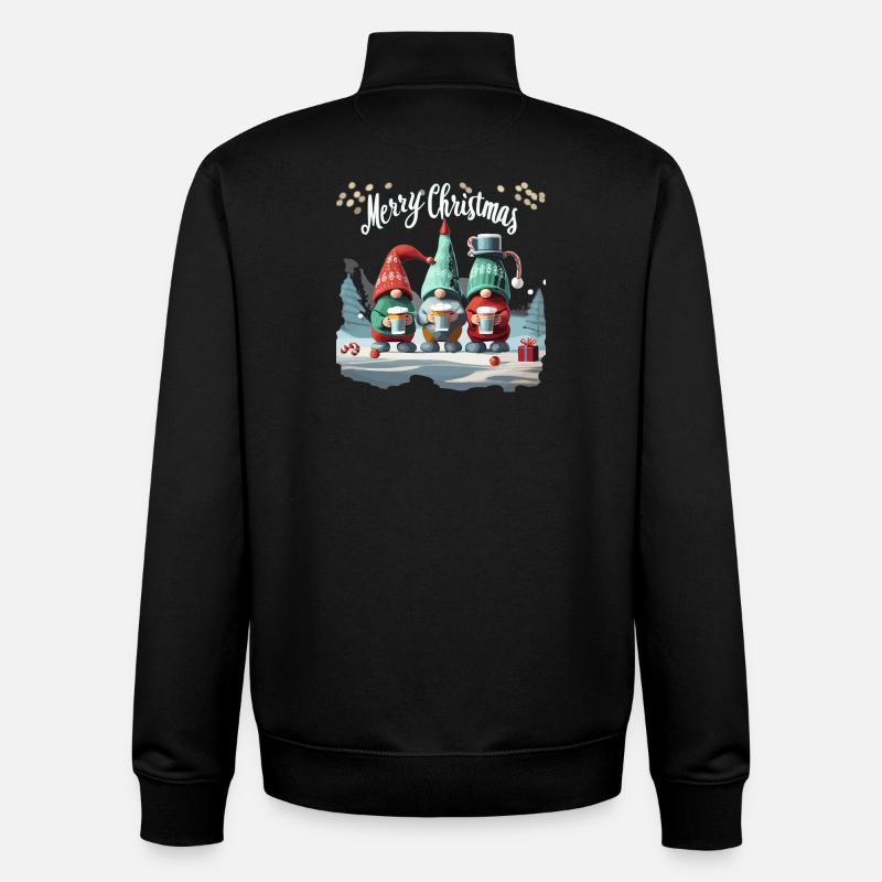 FROHE WEIHNACHTEN - Unisex Organic Zip Sweatshirt von Stanley/Stella - Schwarz