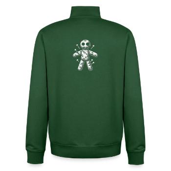 Voodoo Doll - Unisex Organic Zip Sweatshirt by Stanley/Stella - bottle green - Back - AI Model Male 185 dark (185cm)