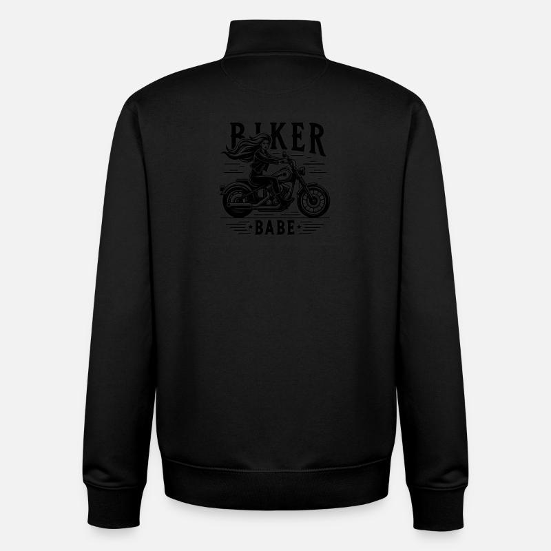 Biker Babe - Unisex Organic Zip Sweatshirt von Stanley/Stella - Schwarz