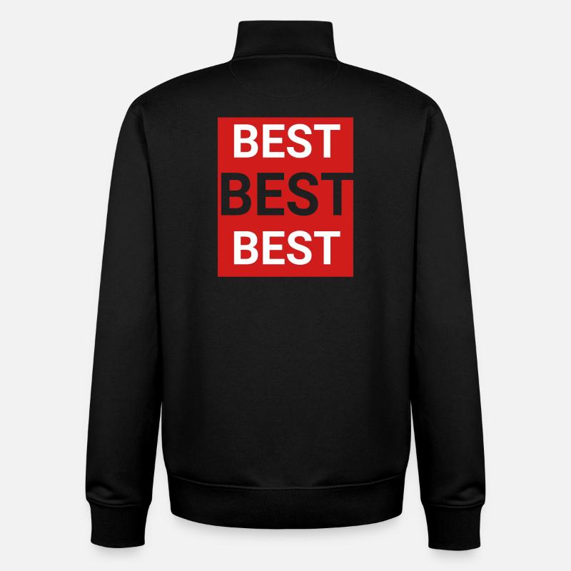 Meilleur - Sweat zippé unisexe en coton bio Stanley/Stella - noir