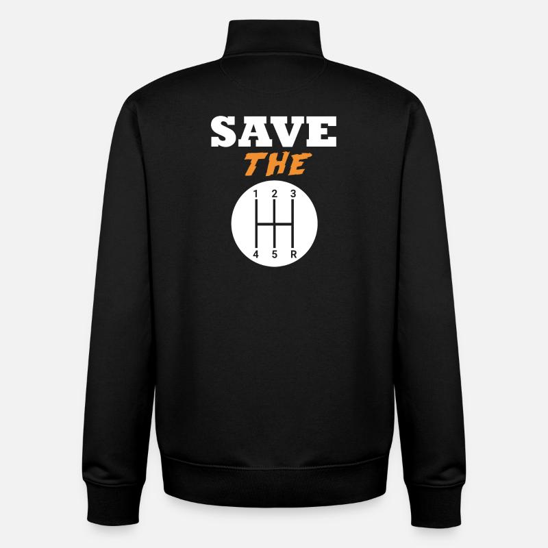 Sauvegardez les manuels - Sweat zippé unisexe en coton bio Stanley/Stella - noir