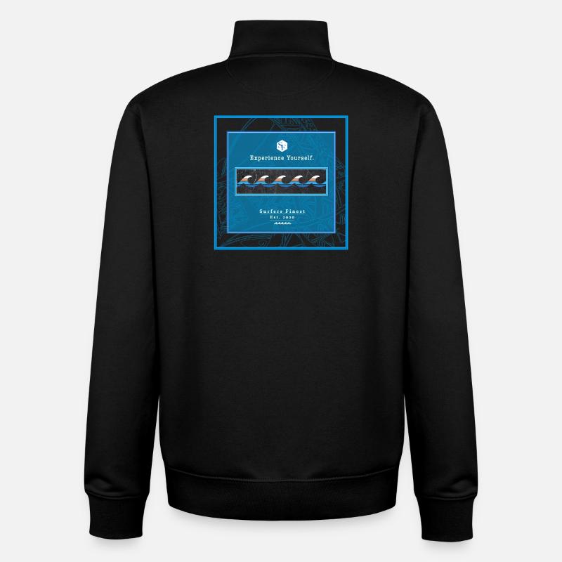 Surf Design Wellen Logo polynesisch - Unisex Organic Zip Sweatshirt von Stanley/Stella - Schwarz