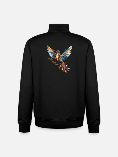Cooler Vogel für Frieden - Unisex Organic Zip Sweatshirt von Stanley/Stella - Schwarz