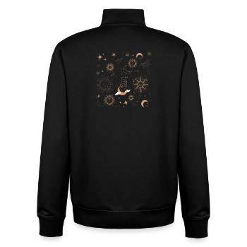 Stern Goldene Sonne und Mond - Unisex Organic Zip Sweatshirt von Stanley/Stella - Schwarz - Hinten - AI Model Male 185 light (185cm)