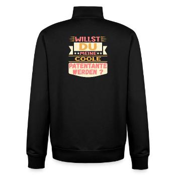 PATENTANTE WERDEN - TAUFE CHRISTLICHE GEMEINDE - Unisex Organic Zip Sweatshirt von Stanley/Stella - Schwarz - Hinten - AI Model Male 185 light (185cm)