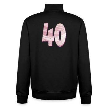 ZAHL 40 VIERZIG - VIERZIGJÄHRIGE GEBURTSTAG - Unisex Organic Zip Sweatshirt von Stanley/Stella - Schwarz - Hinten - AI Model Male 185 light (185cm)