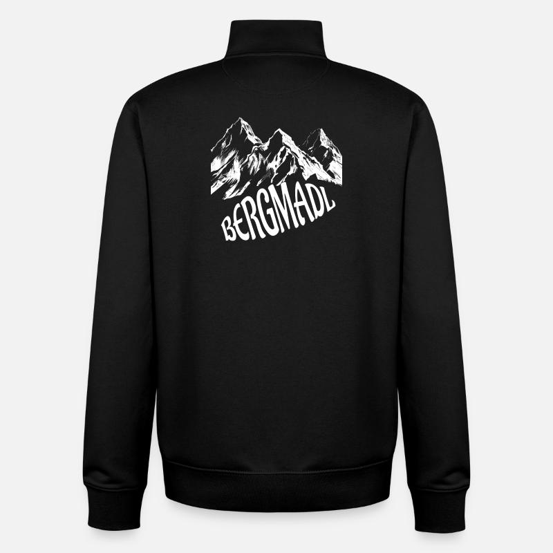 Bergmadl - Unisex Organic Zip Sweatshirt von Stanley/Stella - Schwarz