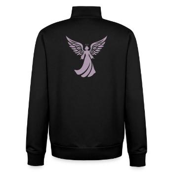 Angel Silhouette Christmas Halo - Unisex Organic Zip Sweatshirt by Stanley/Stella - black - Back - AI Model Male 185 light (185cm)