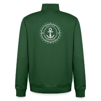 Ostsee Süchtig - Unisex Organic Zip Sweatshirt von Stanley/Stella - Flaschengrün - Hinten - AI Model Male 185 dark (185cm)