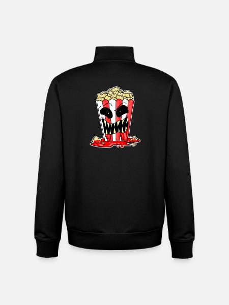 Horrorfilm Horror Film Popcorn Movie Filmabend - Unisex Organic Zip Sweatshirt von Stanley/Stella - Schwarz