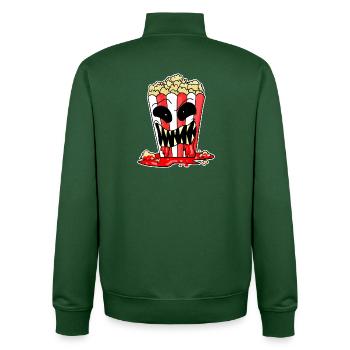 Horror Movie Horror Movie Popcorn Movie Movie Night - Unisex Organic Zip Sweatshirt by Stanley/Stella - bottle green - Back - AI Model Male 185 dark (185cm)
