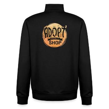 Adopt Don't Shop - Unisex Organic Zip Sweatshirt by Stanley/Stella - black - Back - AI Model Male 185 light (185cm)