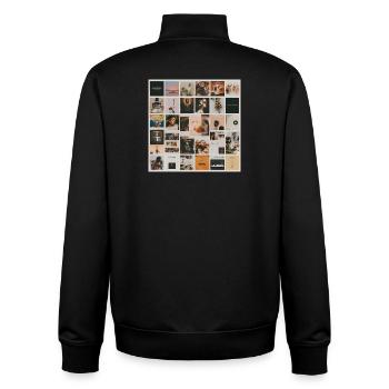 Nach oben Mosaik Musik - Unisex Organic Zip Sweatshirt von Stanley/Stella - Schwarz - Hinten - AI Model Male 185 light (185cm)