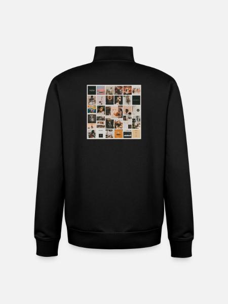 Top Mosaic Music - Unisex Organic Zip Sweatshirt by Stanley/Stella - black