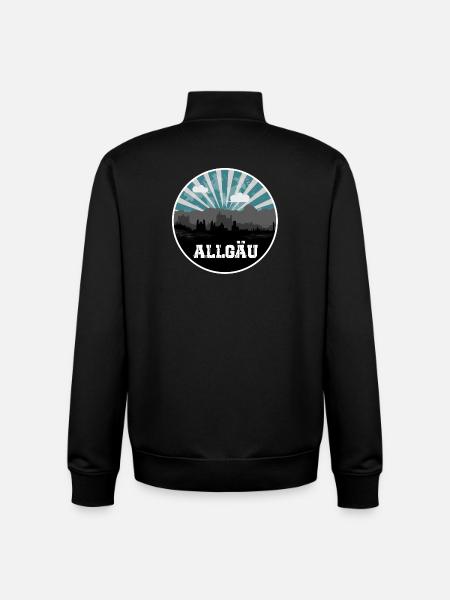 Allgäu Blue Hour Skyline - Unisex Organic Zip Sweatshirt by Stanley/Stella - black