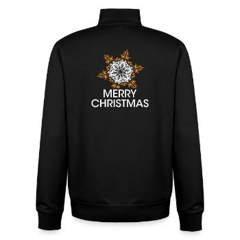 flocon de neige de Noël cristaux de Noël étoile icône - Sweat zippé unisexe en coton bio Stanley/Stella - noir - Dos - AI Model Male 185 light (185cm)