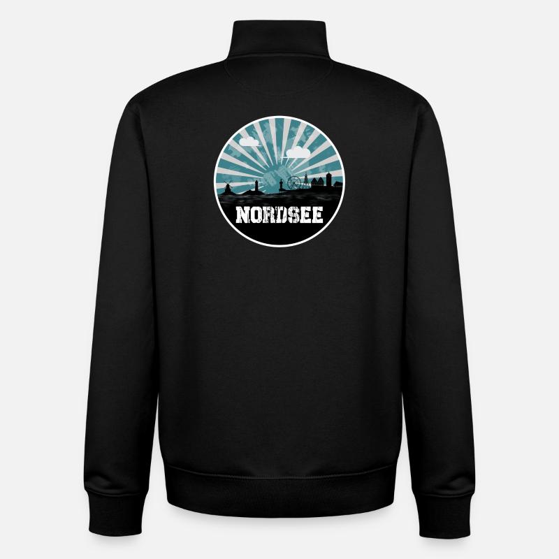 Nordsee Blue Hour Skyline - Unisex Organic Zip Sweatshirt von Stanley/Stella - Schwarz