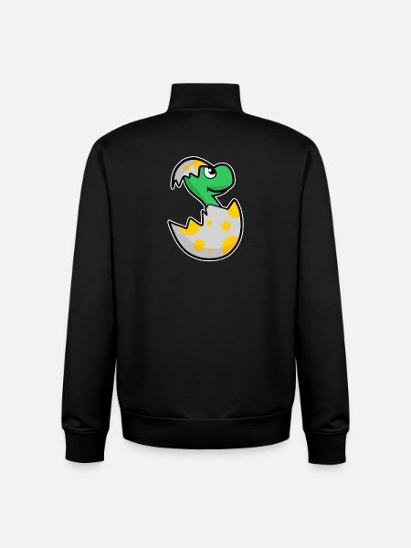 Dinosaur Egg Dino Baby Motif - Unisex Organic Zip Sweatshirt by Stanley/Stella - black