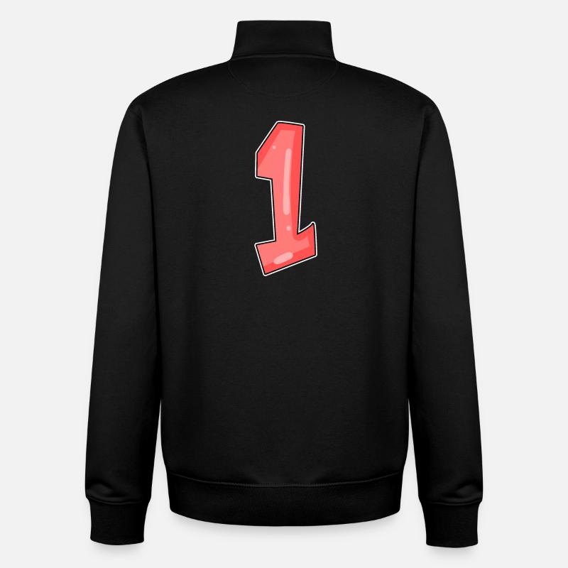 1 rouge - Sweat zippé unisexe en coton bio Stanley/Stella - noir