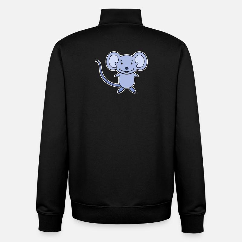 Maus Cartoon - Unisex Organic Zip Sweatshirt von Stanley/Stella - Schwarz