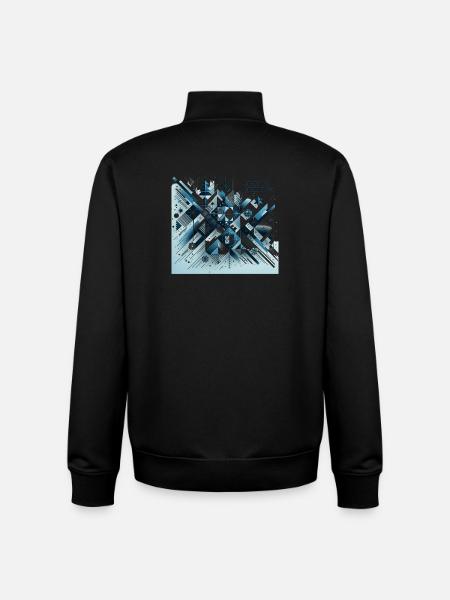 Season's Greetings - Unisex Organic Zip Sweatshirt by Stanley/Stella - black