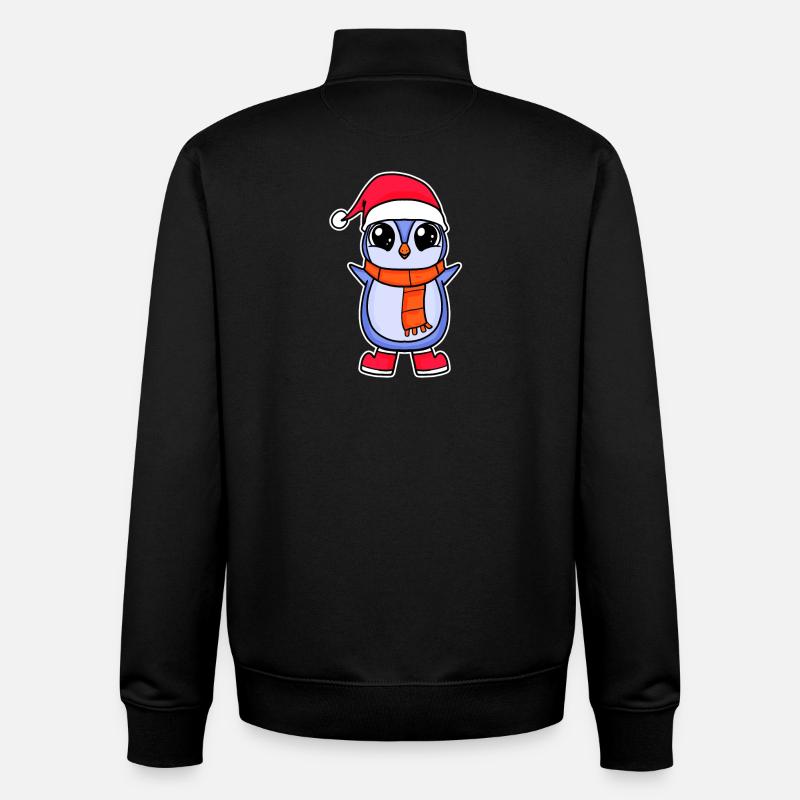 Pinguin Weihnachten - Unisex Organic Zip Sweatshirt von Stanley/Stella - Schwarz